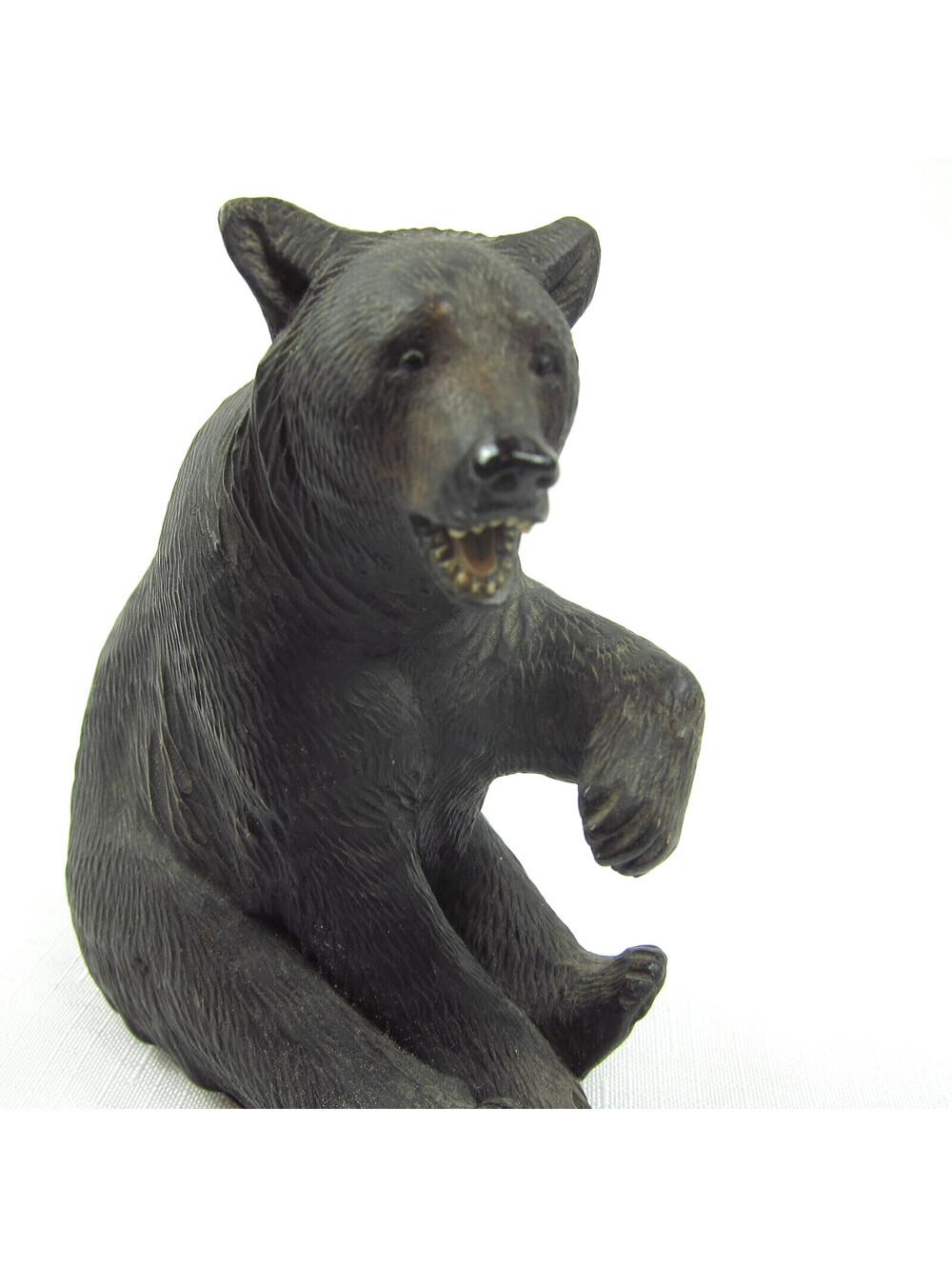 Vintage Bear Figure Plaster Cast Sculpture 4.8" Signed Bob Dycke Dalhart Texas